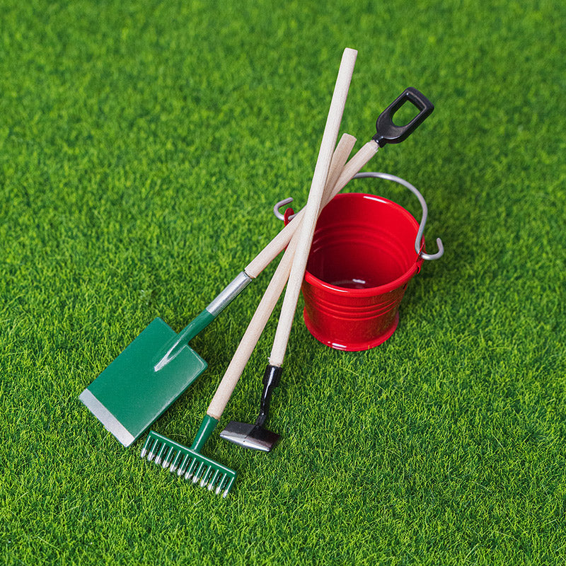 3-Piece Garden Tool Set – 1:12 Scale Dollhouse Accessories