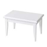 White Square Dining Table & Windsor Chair | Choose from Dining Set (with Red Checkered Tablecloth), Table Only, or Chair Only – 1:12 Scale Dollhouse Furniture