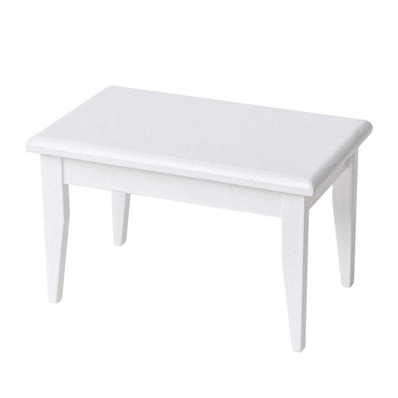 White Square Dining Table & Windsor Chair | Choose from Dining Set (with Red Checkered Tablecloth), Table Only, or Chair Only – 1:12 Scale Dollhouse Furniture