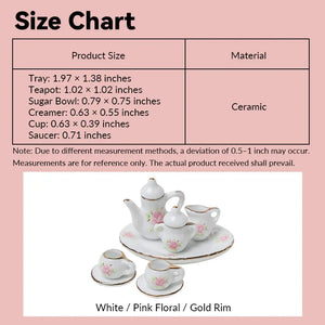 Vintage Miniature Tea Sets– 1:12 Scale Dollhouse Accessories Kivvi Tales