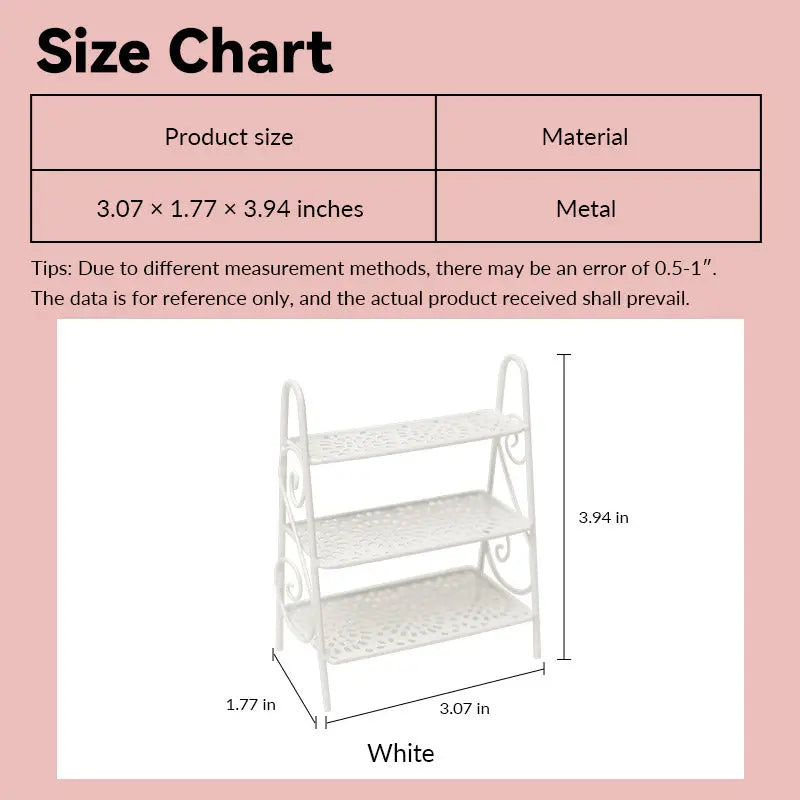 White 3-Tier Metal Plant Stand Miniature – 1:12 Scale Dollhouse Accessories Kivvi Tales