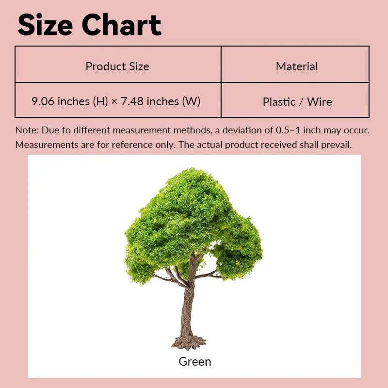 9 Inch Realistic Miniature Garden Tree  – 1:12 Scale Dollhouse Accessories Kivvi Tales