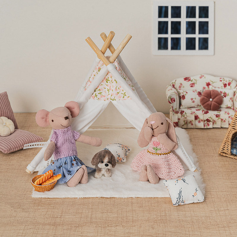 White Indoor Tent – 1:12 Scale Dollhouse Furniture