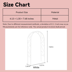 White Metal Miniature Garden Arbor (Fairy Tale Style) – 1:12 Scale Dollhouse Accessories Kivvi Tales