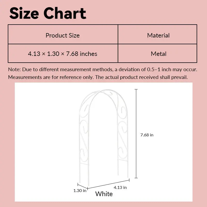 White Metal Miniature Garden Arbor (Fairy Tale Style) – 1:12 Scale Dollhouse Accessories Kivvi Tales