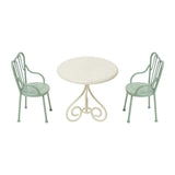 Metal Miniature Garden Table & Chairs– 1:12 Scale Dollhouse Furniture Kivvi Tales