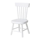 White Square Dining Table & Windsor Chair | Choose from Dining Set (with Red Checkered Tablecloth), Table Only, or Chair Only – 1:12 Scale Dollhouse Furniture