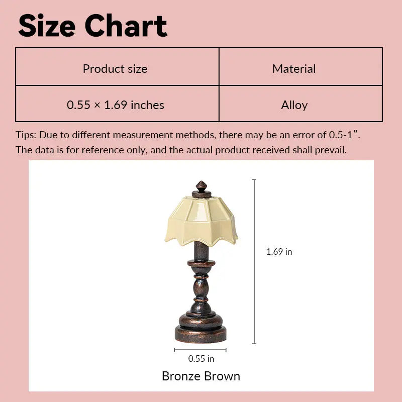 Vintage Table Lamp – 1:12 Scale Dollhouse Lighting Kivvi Tales