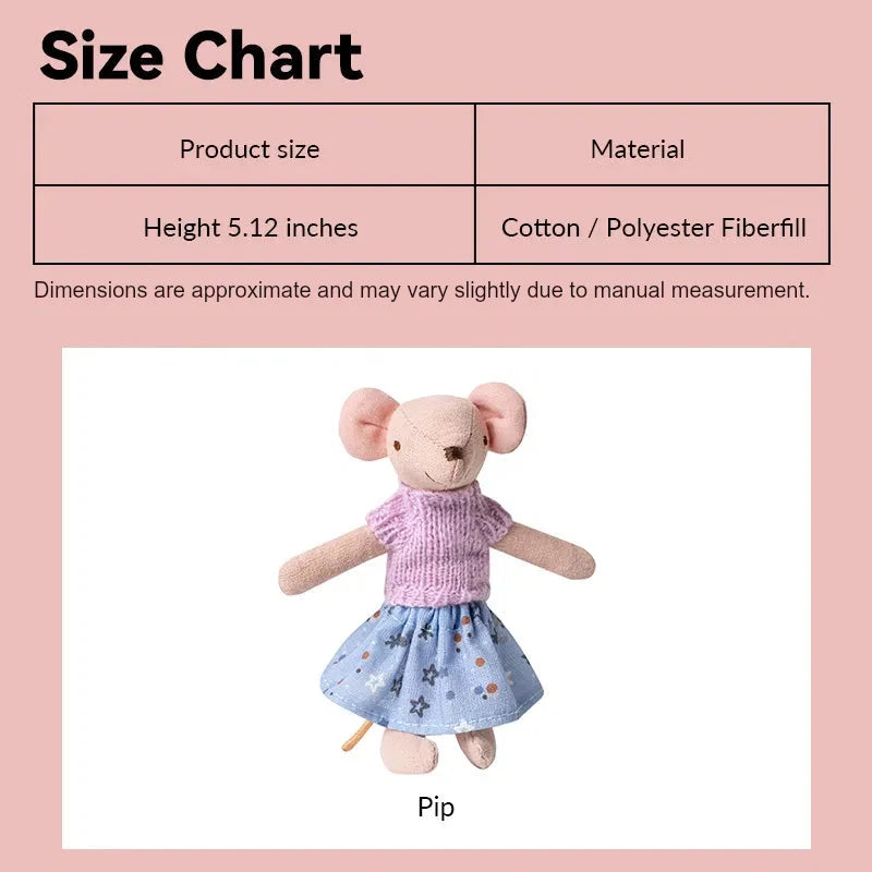 5 inch Mouse Kid Pip – Figure for 1:12 Scale Dollhouse Scenes Kivvi Tales
