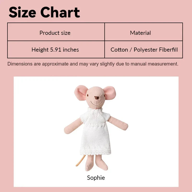 6 inch Mouse Mom Sophie – Figure for 1:12 Scale Dollhouse Scenes Kivvi Tales