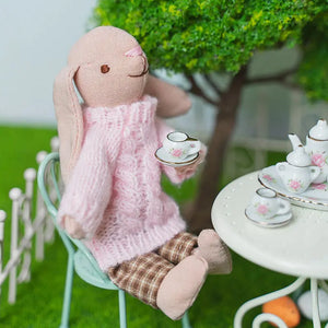 Limited Edition Easter Bunny Family Garden Egg Hunt Set – 1:12 Scale Dollhouse Miniature Story-Box Kivvi Tales