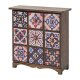 Bohemian Tile Drawer Cabinet – 1:12 Scale Dollhouse Furniture Kivvi Tales