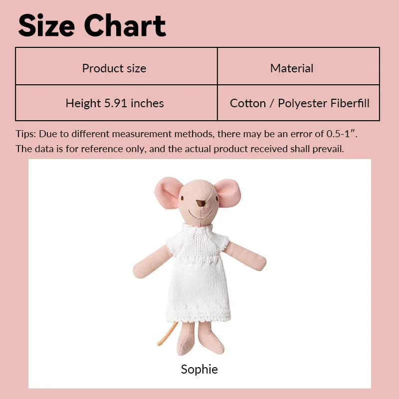 6 inch Mouse Mom Sophie – Figure for 1:12 Scale Dollhouse Scenes Kivvi Tales