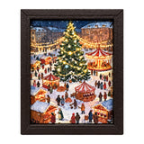 Dollhouse Christmas Wall Art with Wood Frame - 1:12 Scale Holiday Decor (Choose Options)