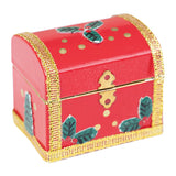 Dollhouse Christmas Chest Miniature with Opening Lid - 1:12 Scale Holiday Decor