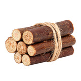 Miniature firewood bundle tied with rustic twine, perfect beside a wooden hearth in a cozy cottage or winter dollhouse scene