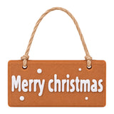 Dollhouse Christmas Sign with raised white lettering and a terracotta finish, ready to hang in a cozy holiday scene.